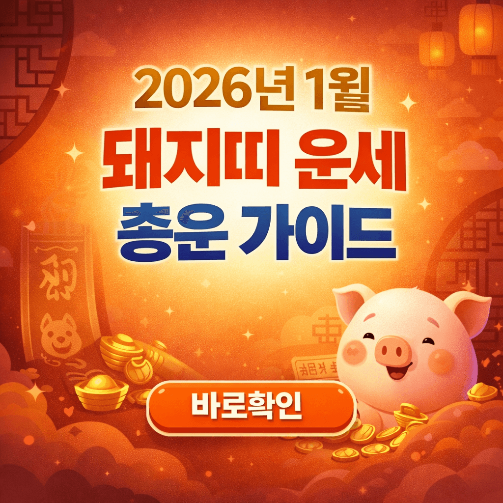 2026년 1월 돼지띠 운세 총운