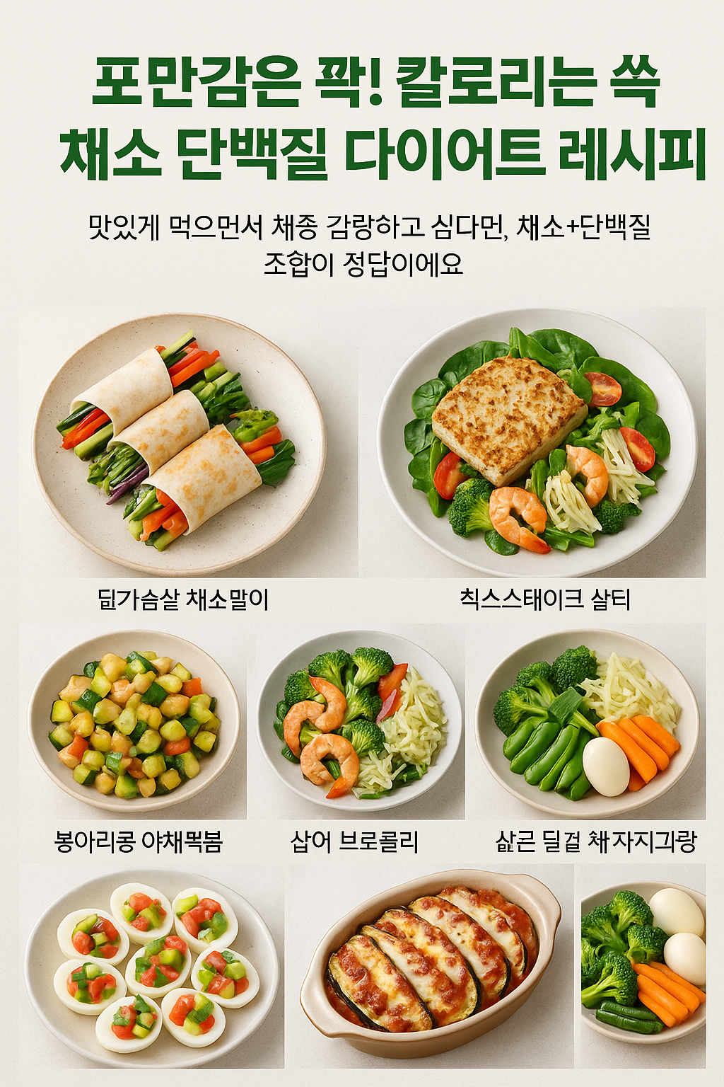 채소 단백질 다이어트 레시피