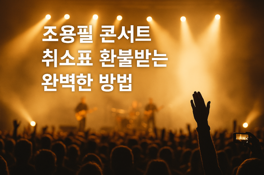 조용필 콘서트 취소표 환불받는 완벽한 방법