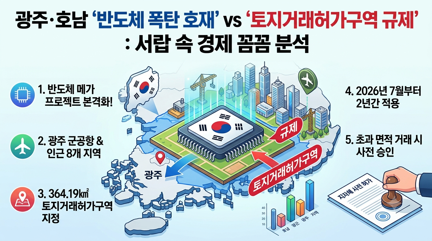 광주 호남 반도체 폭탄 호재 vs 토지거래허가규역 규제