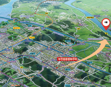 LH 부천중동행복주택 위치,지역조감도,교통망도,지구조감도 살펴보기