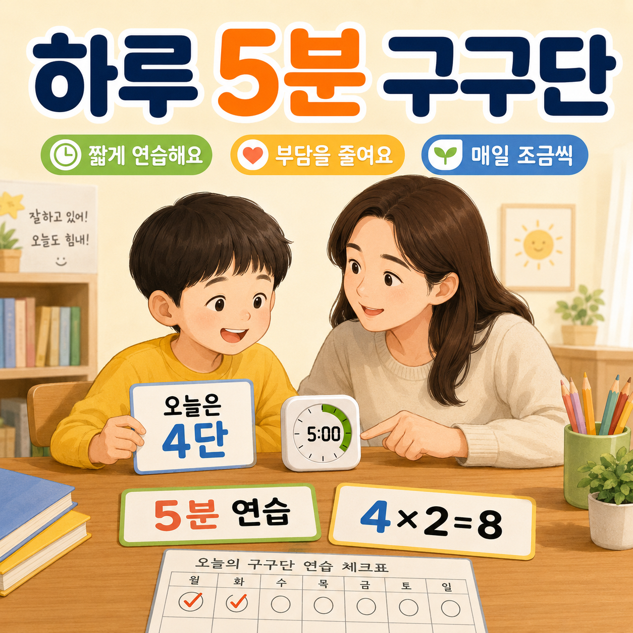 하루 5분이면 부담이 줄어요