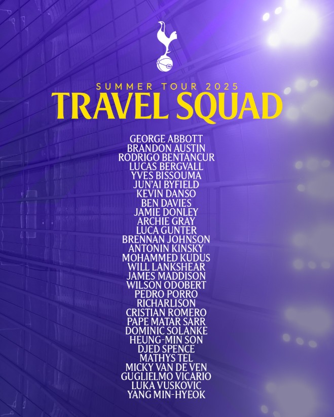 2025 토트넘 한국 투어 경기일정