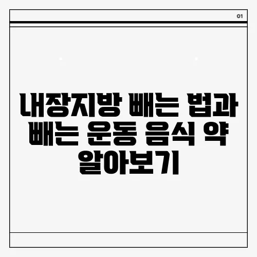 내장지방 빼는 법과 빼는 운동 음식 약 알아보기