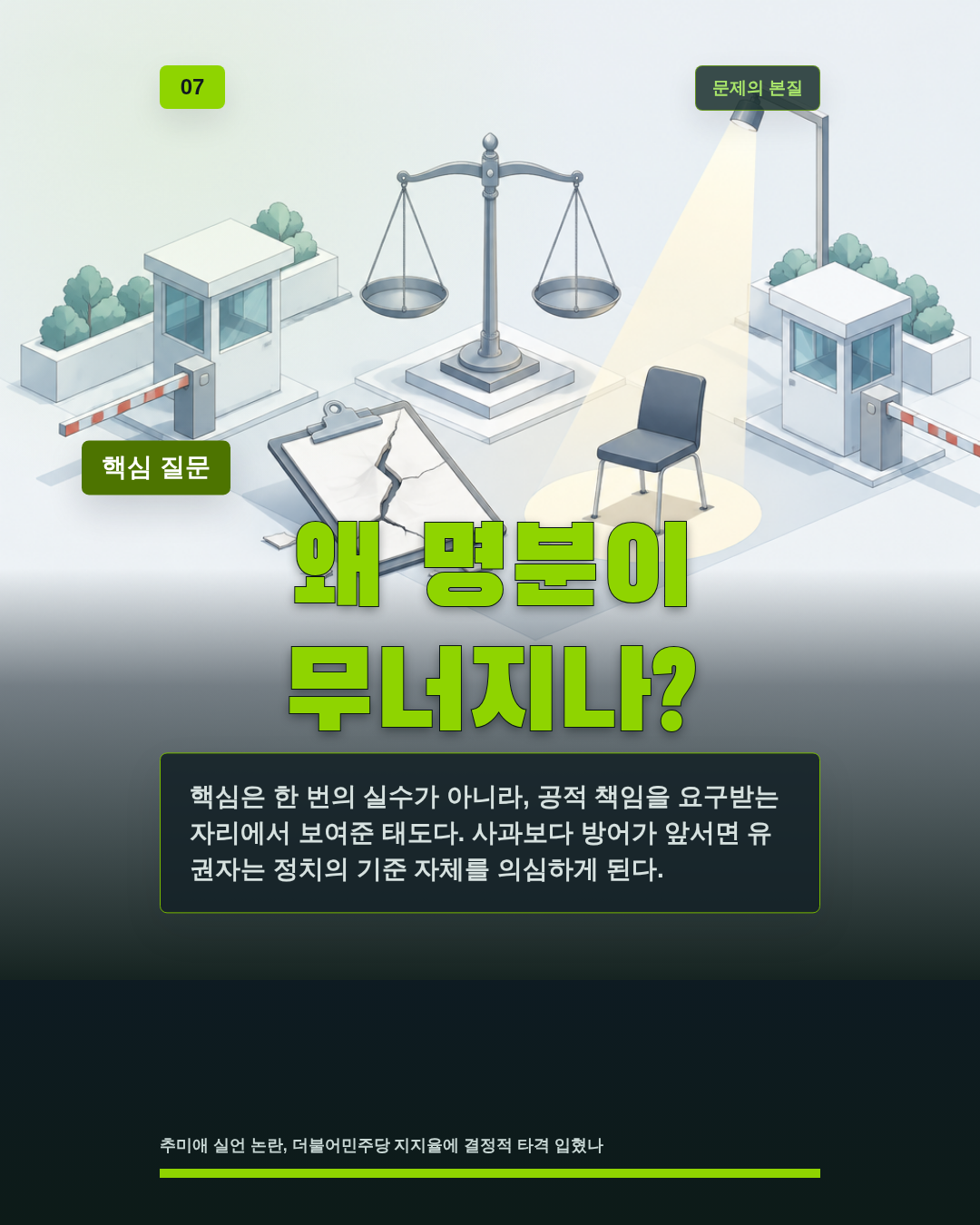 왜 명분이 무너지나?