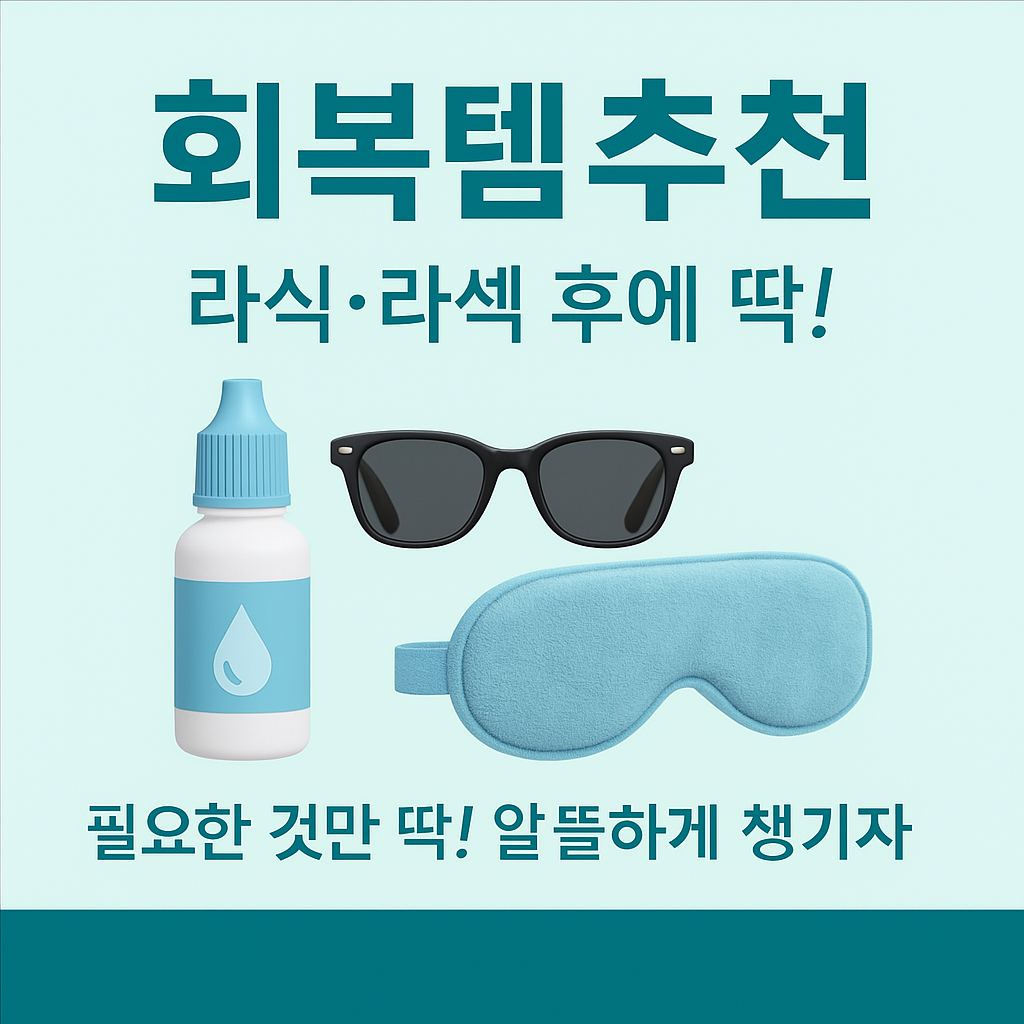 라식 라섹 수술 인공눈물 자외선 차단 선글라스 아이스 쿨링 안대