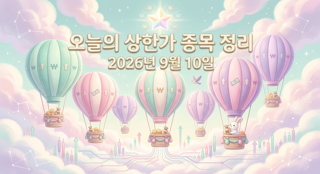 2026년 9월 10일 오늘의 상한가 종목 정리하기 썸네일