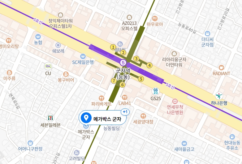 군자동-군자-메가박스-약도