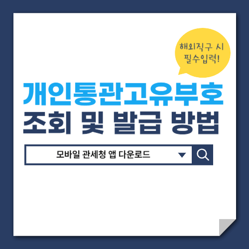 개인통관번호 조회