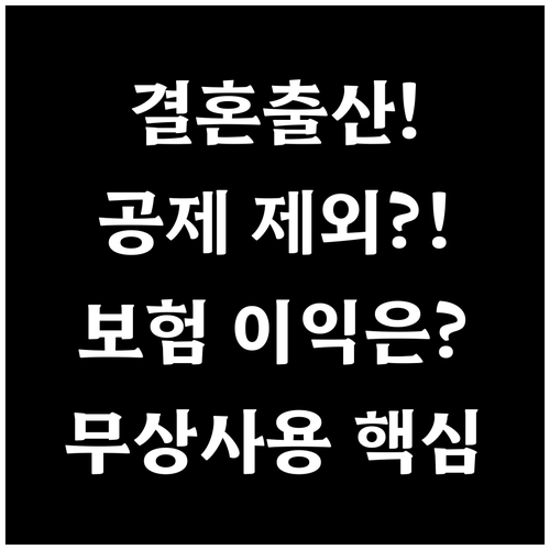 혼인 출산 증여공제 제외 재산: 보험..