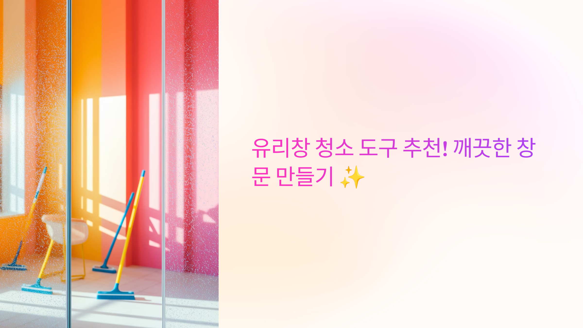 유리창 청소 도구 추천! 깨끗한 창문 만들기 ✨