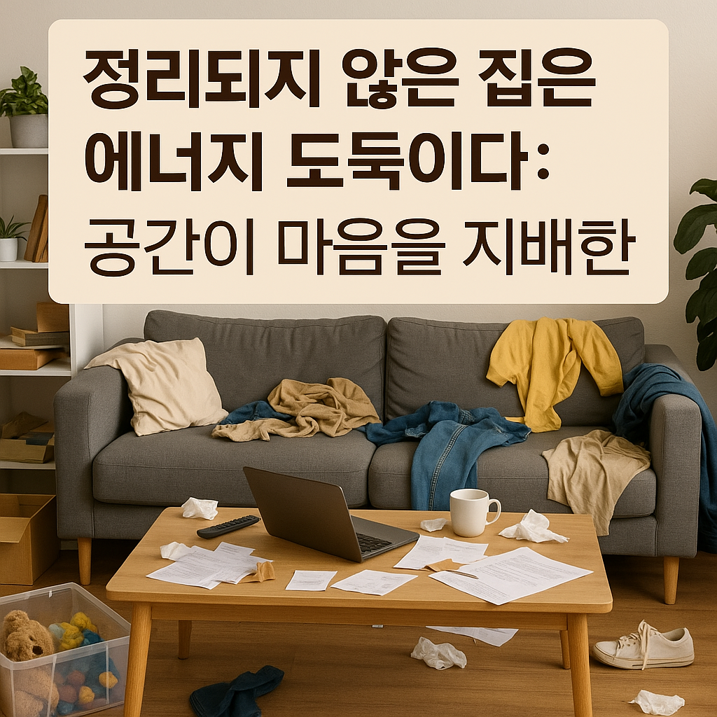 정리되지 않은 집은 에너지 도둑이다: 공간이 마음을 지배한다