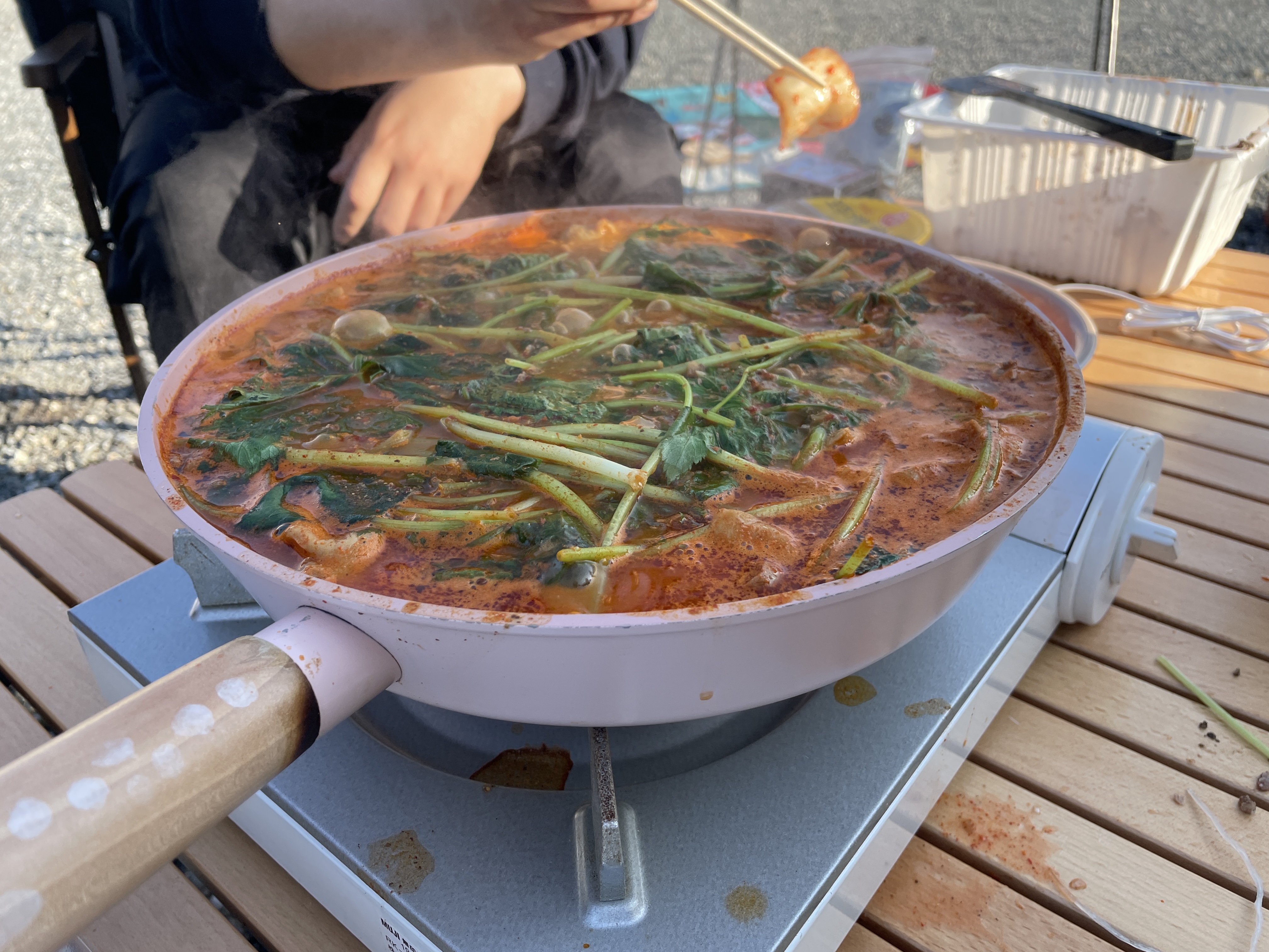 아침도 김천식당의 곱창순대전골!!
