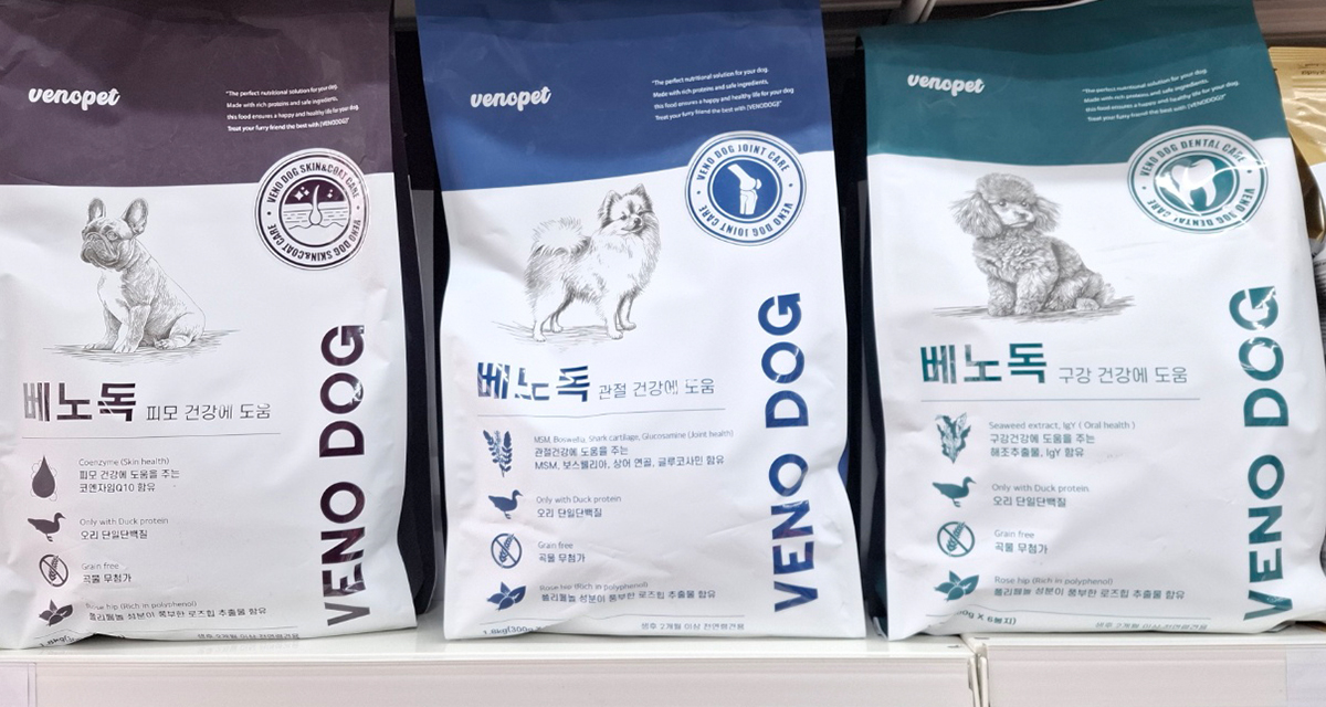 베노독 사료 피모, 관절, 구강 건강에 도움이 되는 사료