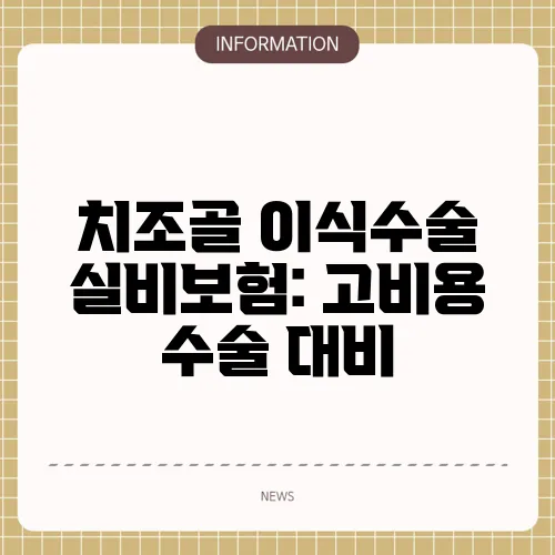 치조골 이식수술 실비보험: 고비용 수술 대비