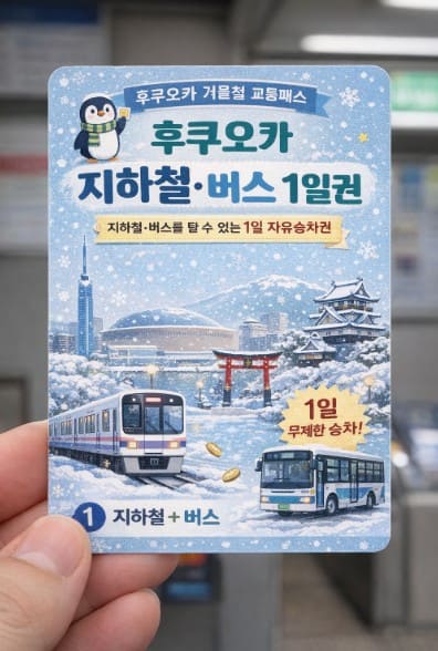 겨울철 후쿠오카 교통패스 관련 사진