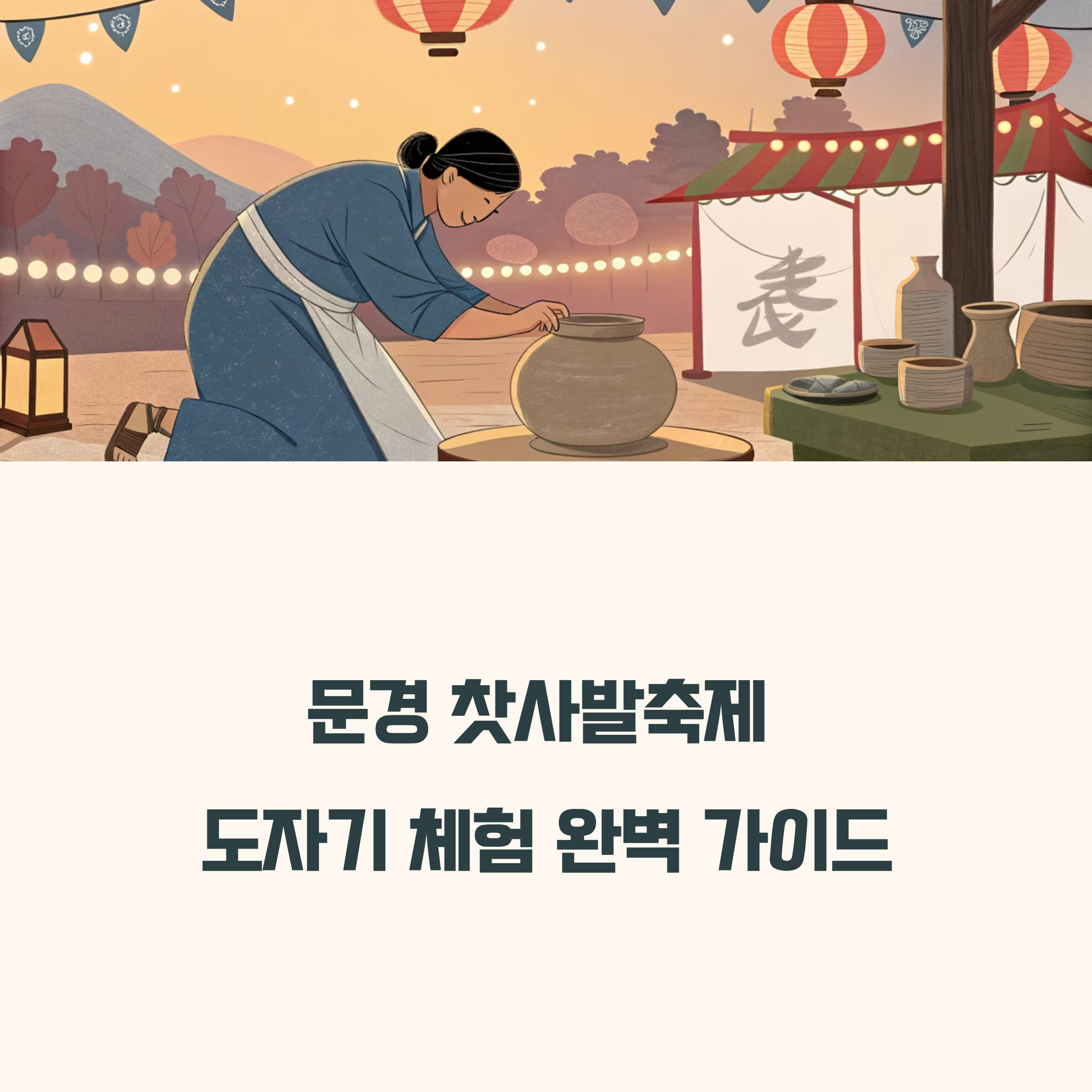 문경 찻사발축제 도자기 체험 필수 정보