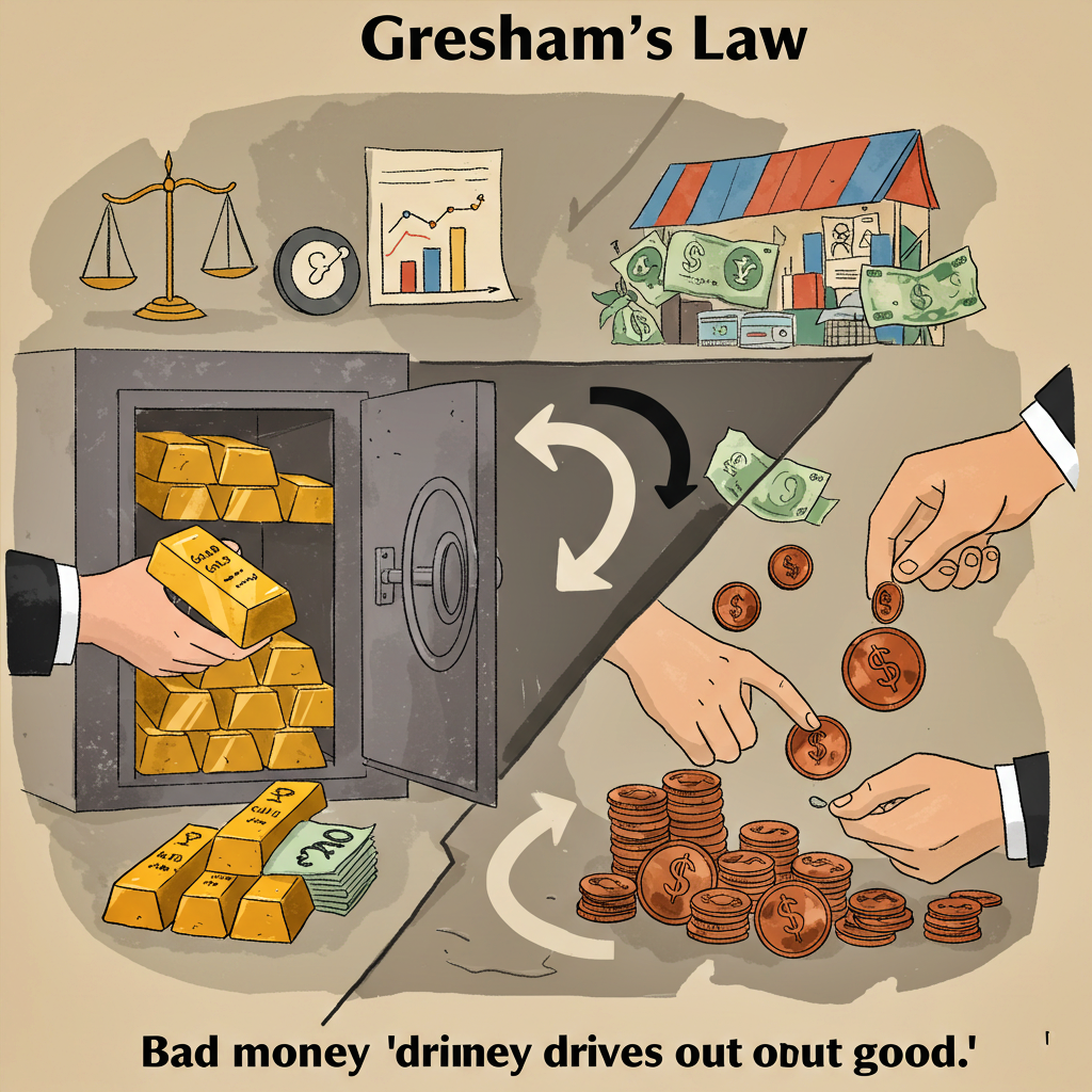 그레셤의 법칙 관련 이미지