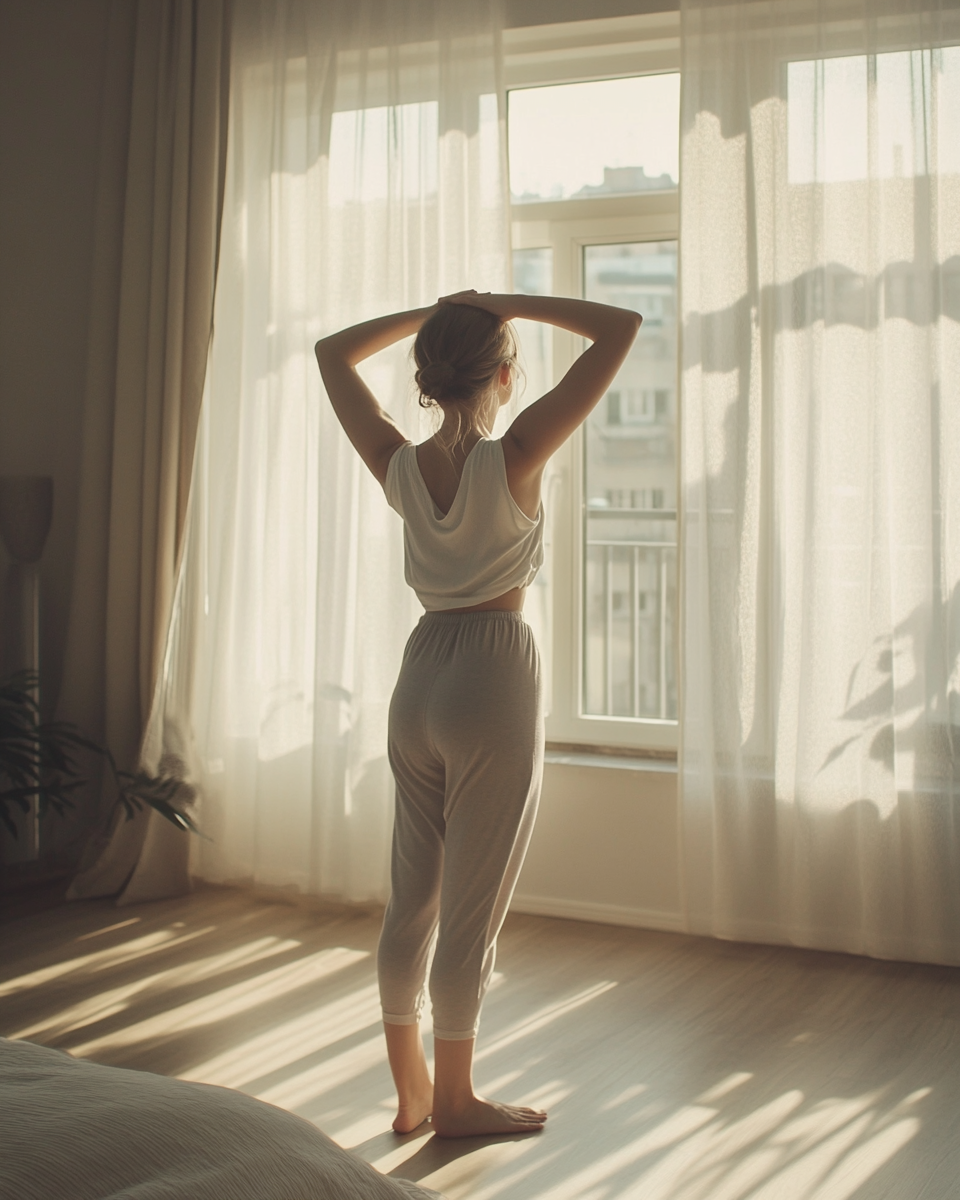 스트레칭하는-여성-이미지