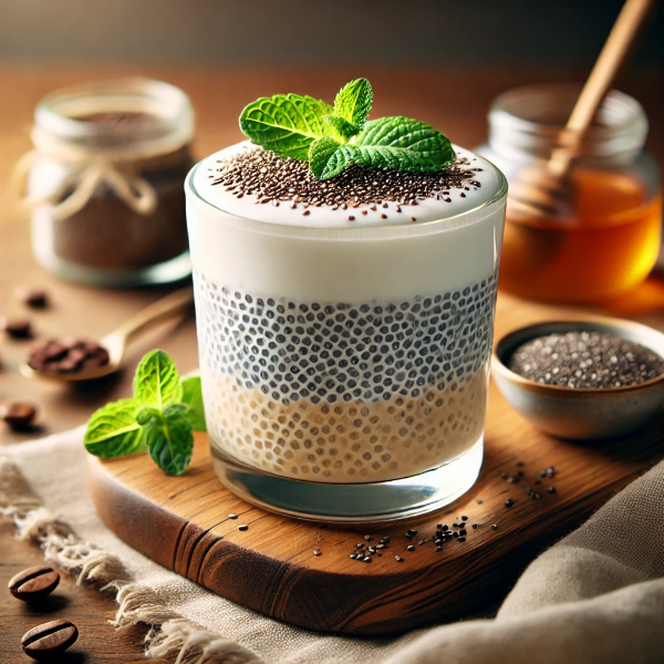 치아씨드 푸딩 라떼