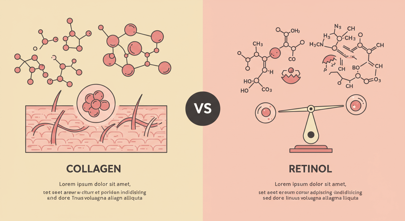 콜라겐 vs 레티놀 (피부탄력, 모공, 부작용)