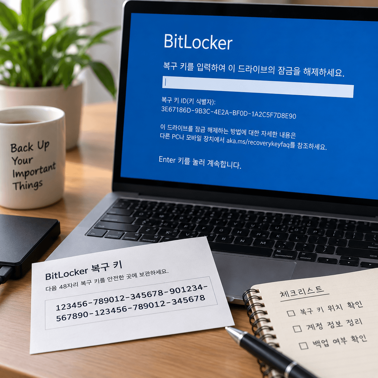 BitLocker 복구 키 보관