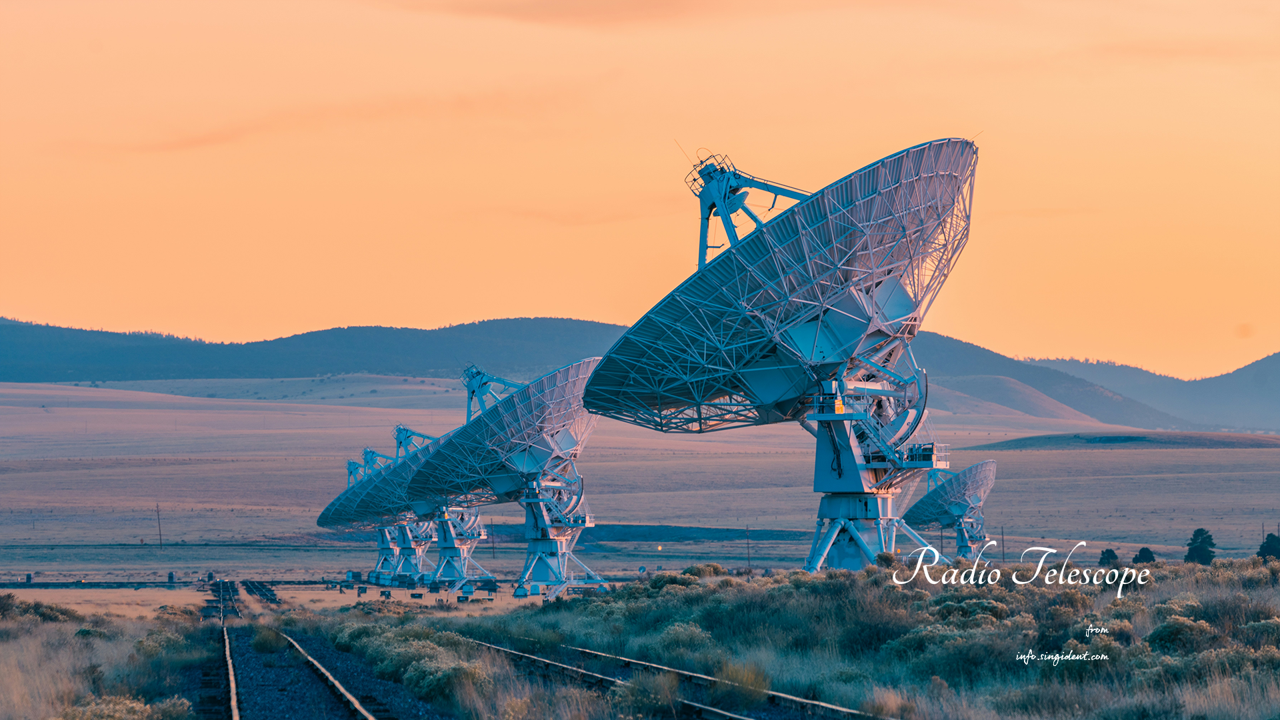 08 전파망원경과 노을 C - Radio Telescope 밤하늘배경화면