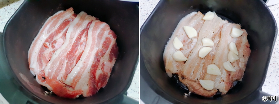 삼겹살굽기-에어프라이어-삼겹살구이-요리-시간