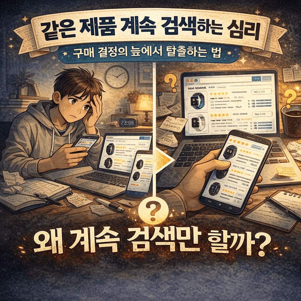 같은 제품 계속 검색하는 이유: 구매 직전 망설이는 심리와 해결법