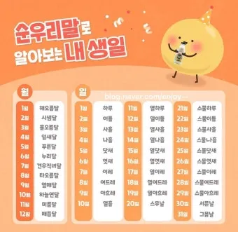 순우리말 이름 정리 모음 아름답고 예쁜 한글 이름_53