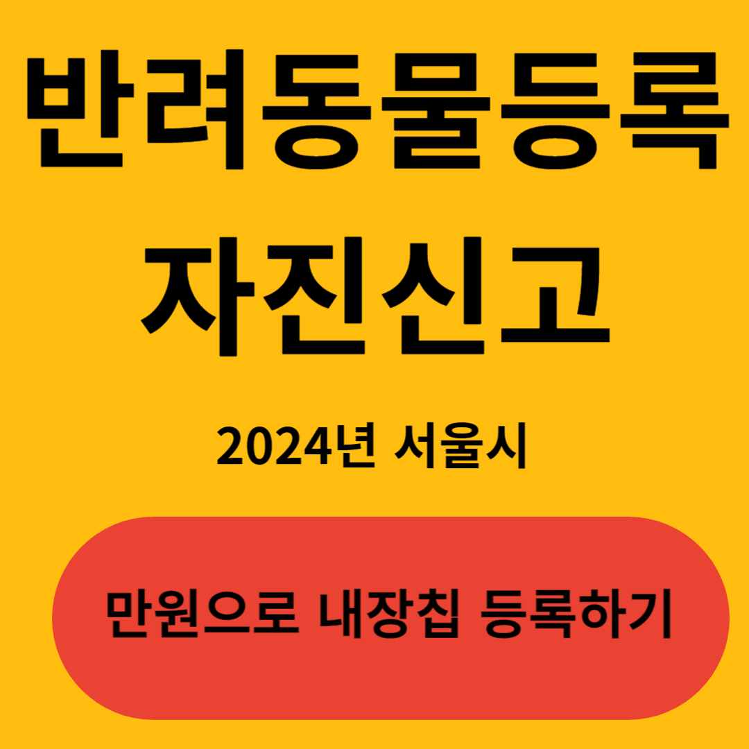 2024서울시 반려동물등록 자진신고
