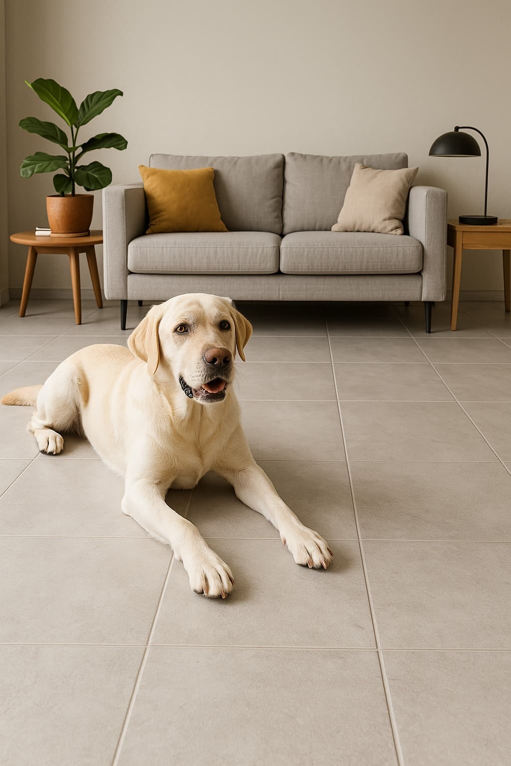 거실-타일과-반려동물