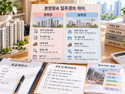 아파트 분양권과 입주권의 차이 및 취득 전 확인 사항