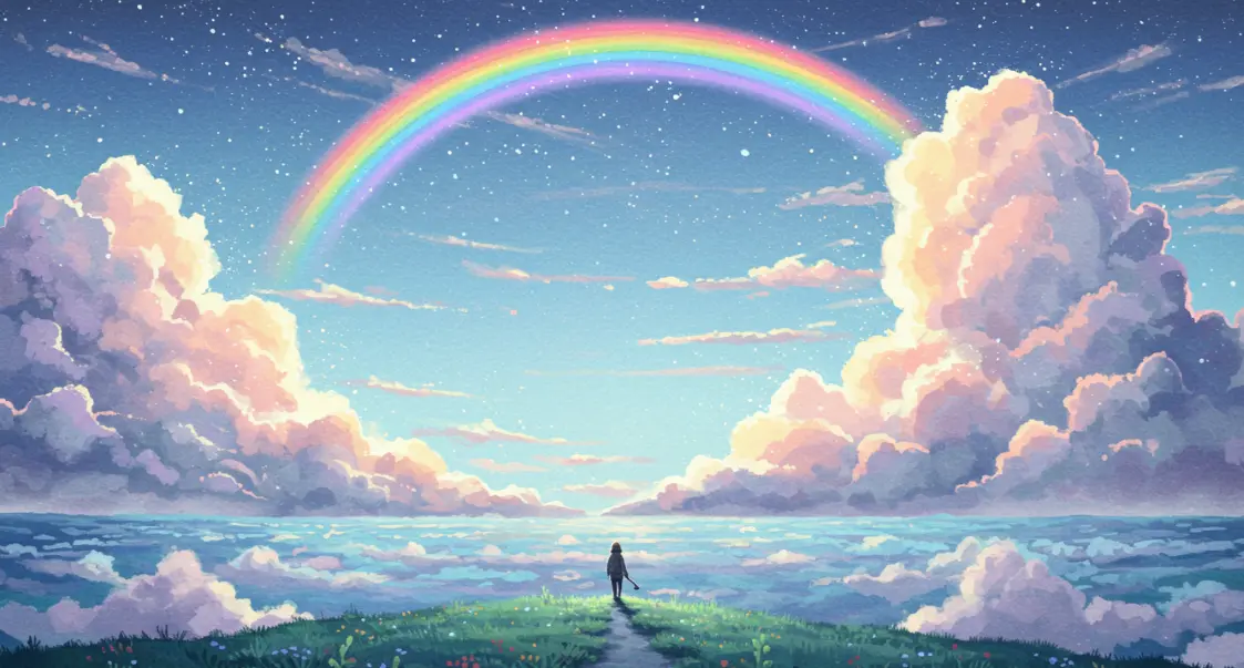 무지개 아래를 걷는 꿈