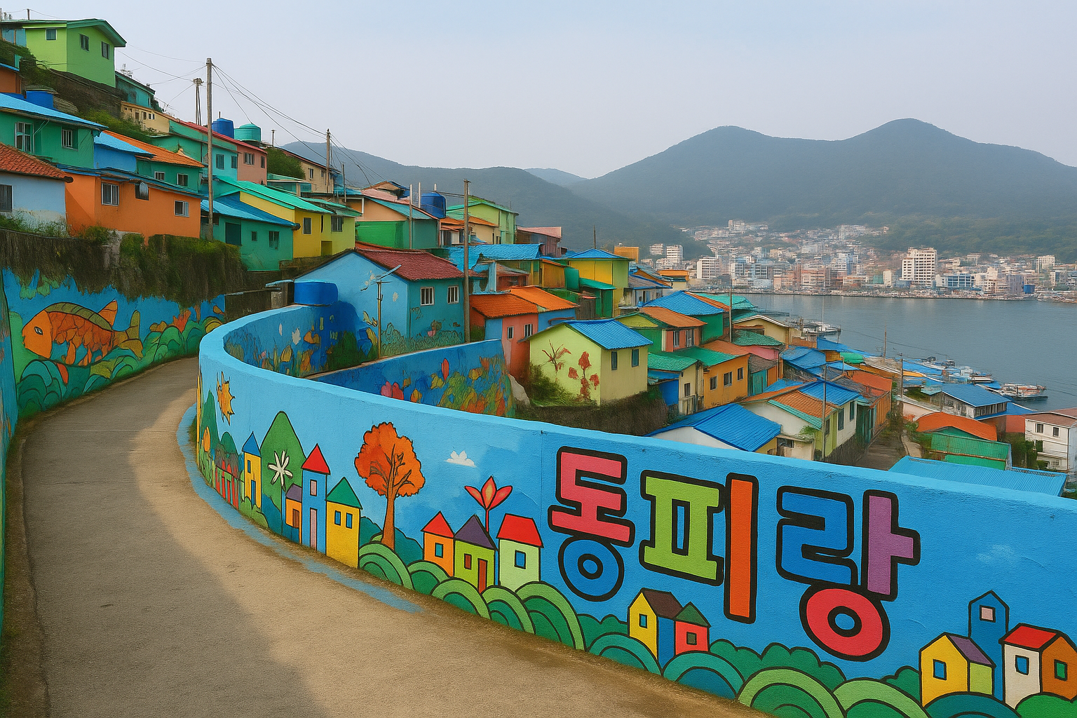 🌊겨울 통영 감성여행 완벽코스 — 동피랑·강구안·바다전망 카페 관련사진.