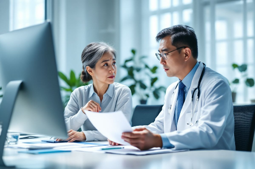 암-요양병원에서-상담중인-여성