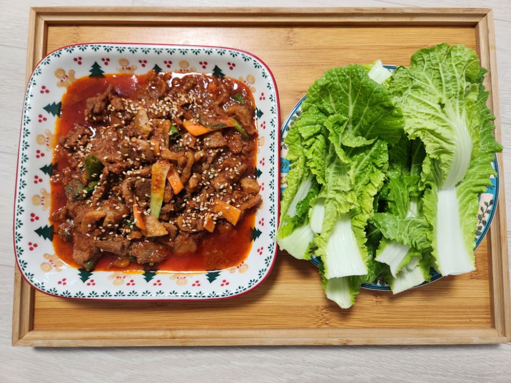 오리 불고기 완성