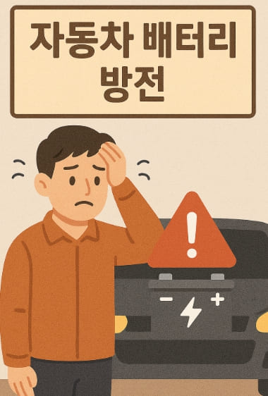 자동차배터리방전으로곤란해보이는사람