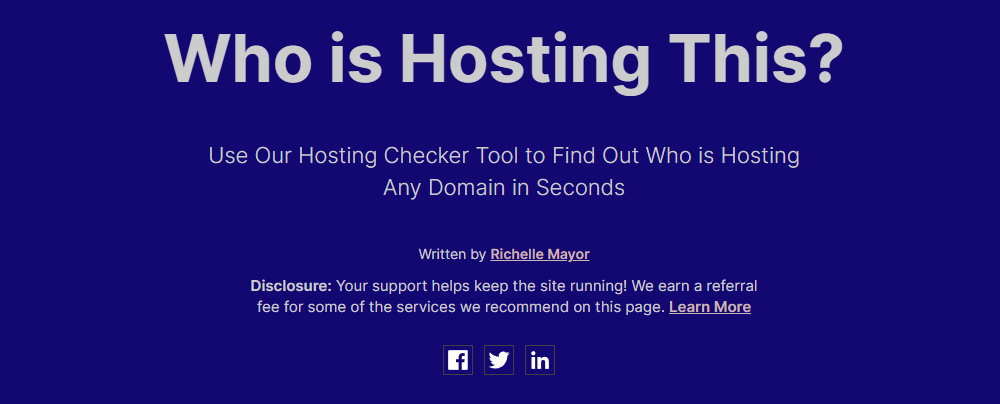 사이트 호스팅 업체 알아내는 방법