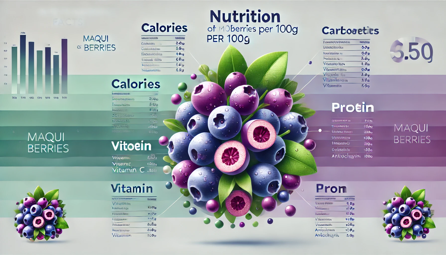 마키베리의 영양 성분 (100g 기준)