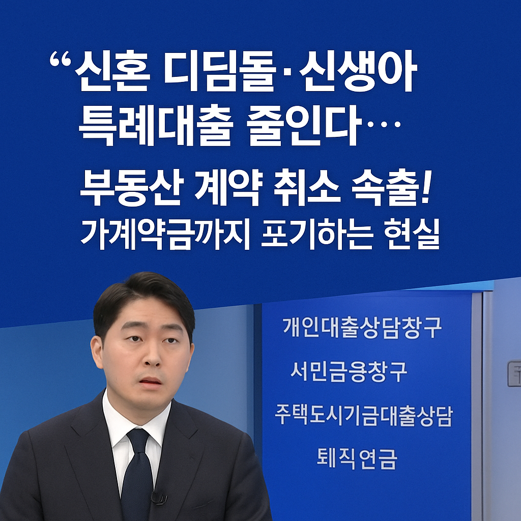 신혼 디딤돌&middot;신생아 특례대출 줄인다