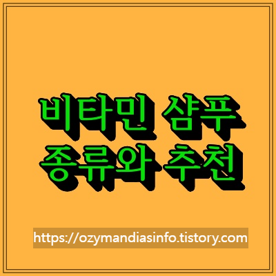비타민 샴푸 종류와 추천