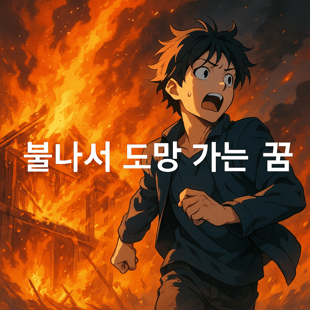 불나서 도망 가는 꿈 해몽