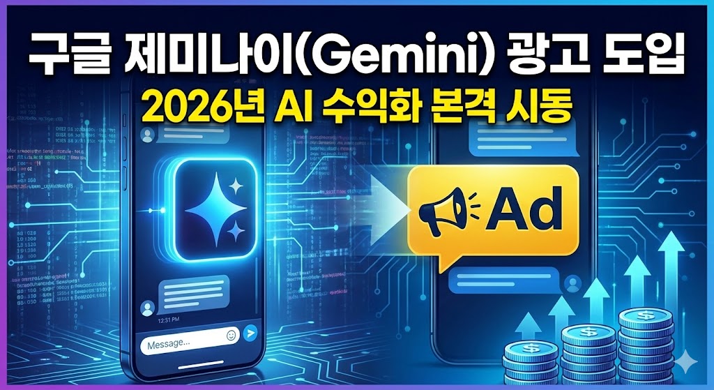 구글 제미나이(Gemini) 챗봇 2026년 광고 도입 계획 시각화