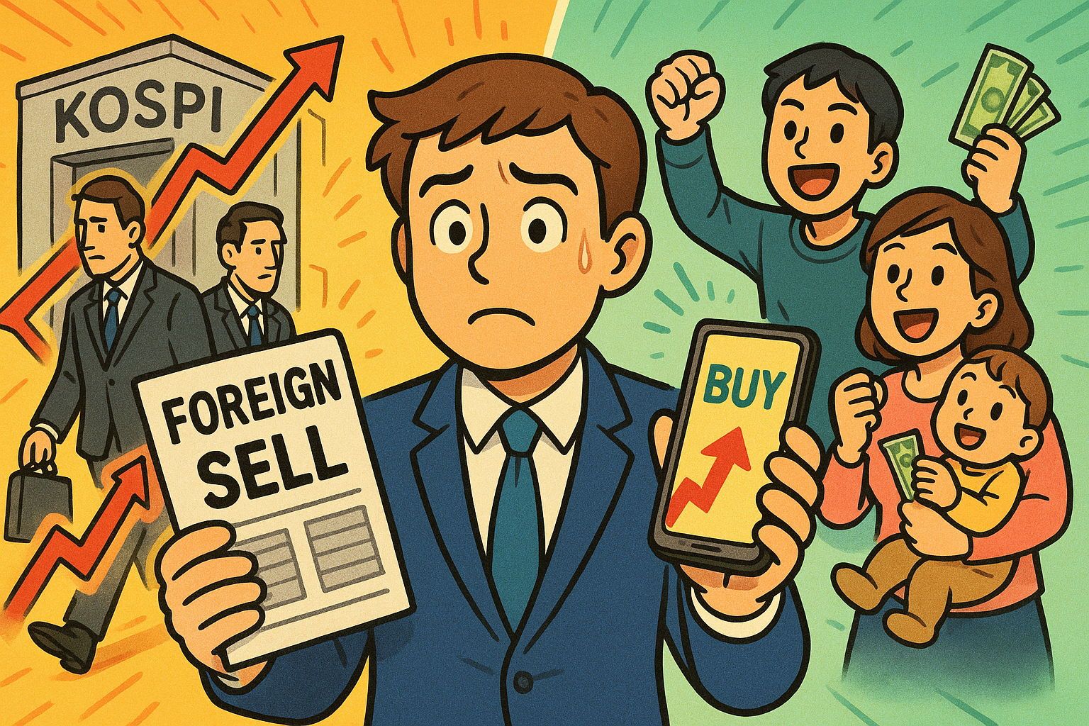 외국인 매도 vs 개인 매수