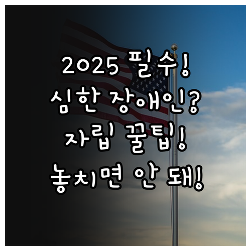 2025 장애 정도가 심한 장애인 우..