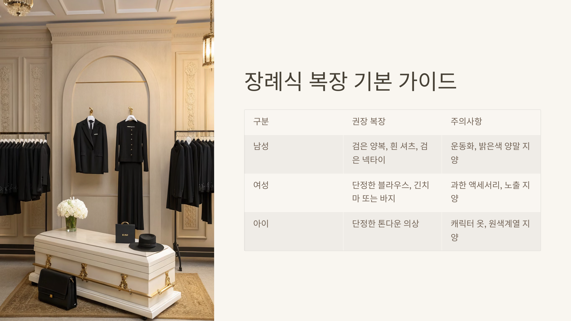 🧥 장례식 복장 기본 가이드