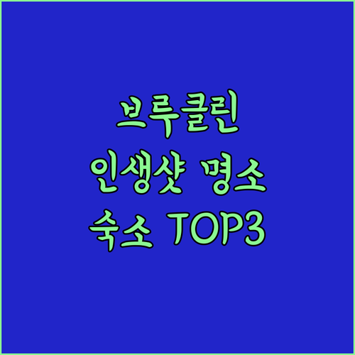 뉴욕 브루클린 파크 슬로프 출사 포인..