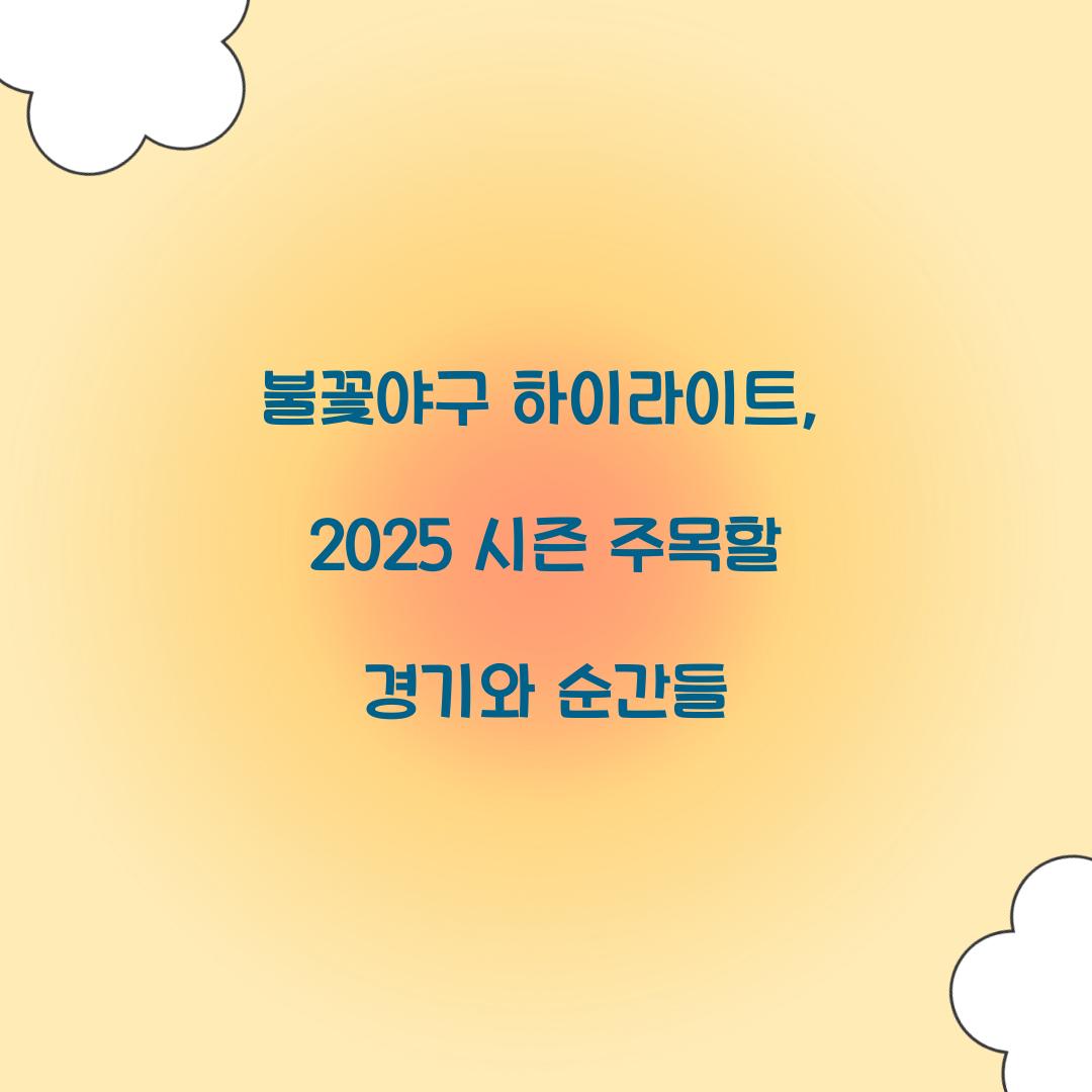 불꽃야구 하이라이트