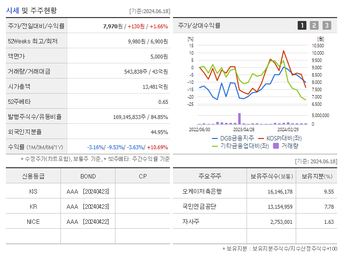 DGB금융지주_기업개요